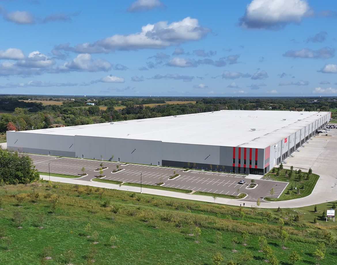 A photograph of a data center.