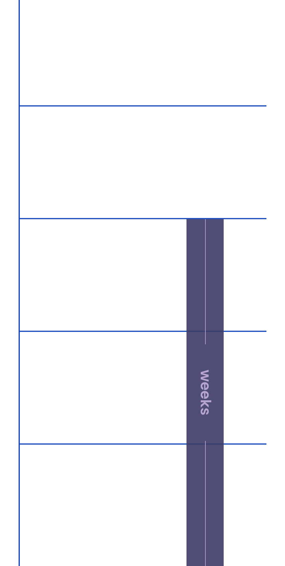 A vertical graphic of the steps in MAS' plan to create data center cooling systems from spec to delivery in weeks.